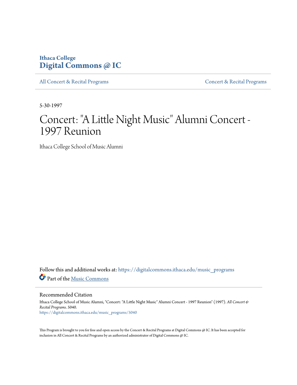Concert: "A Little Night Music"