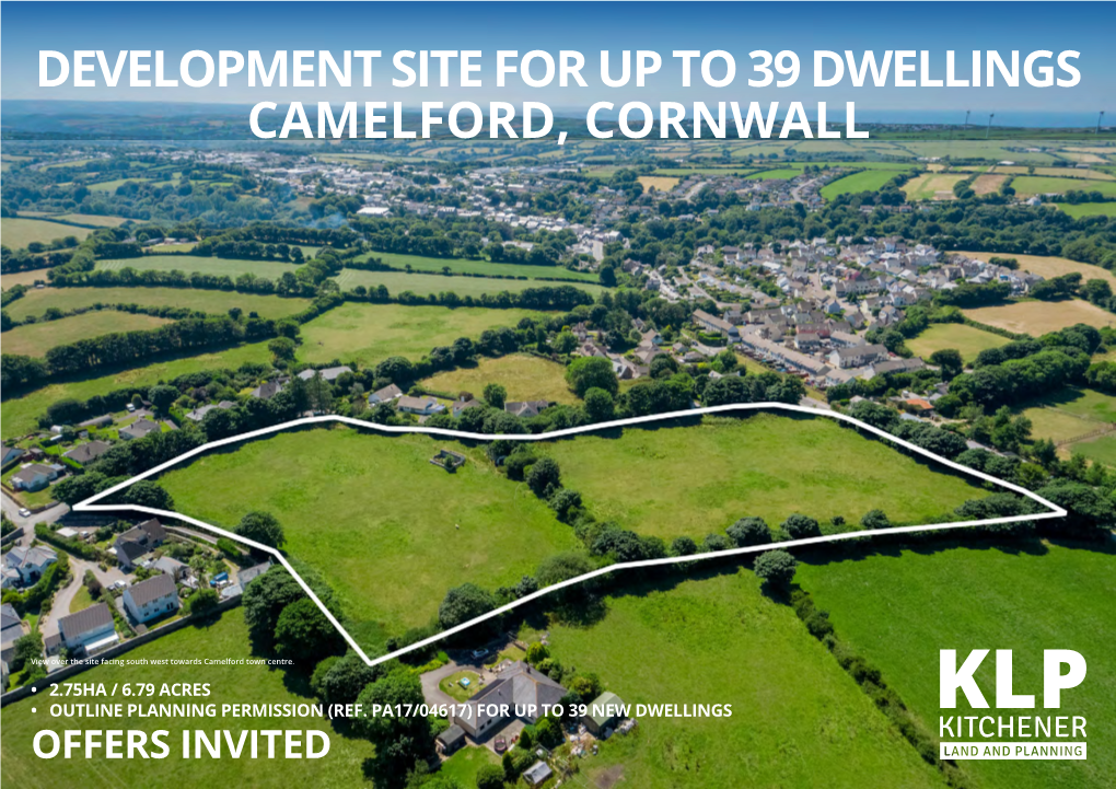 Development Site for up to 39 Dwellings Camelford, Cornwall