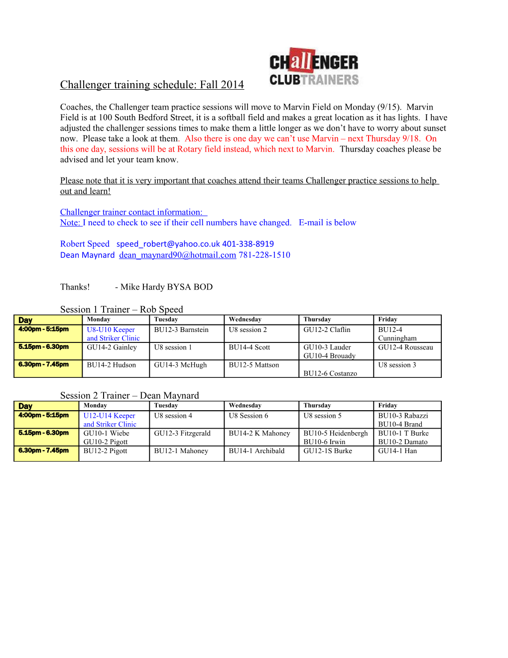 Watertown Spring Training Schedule