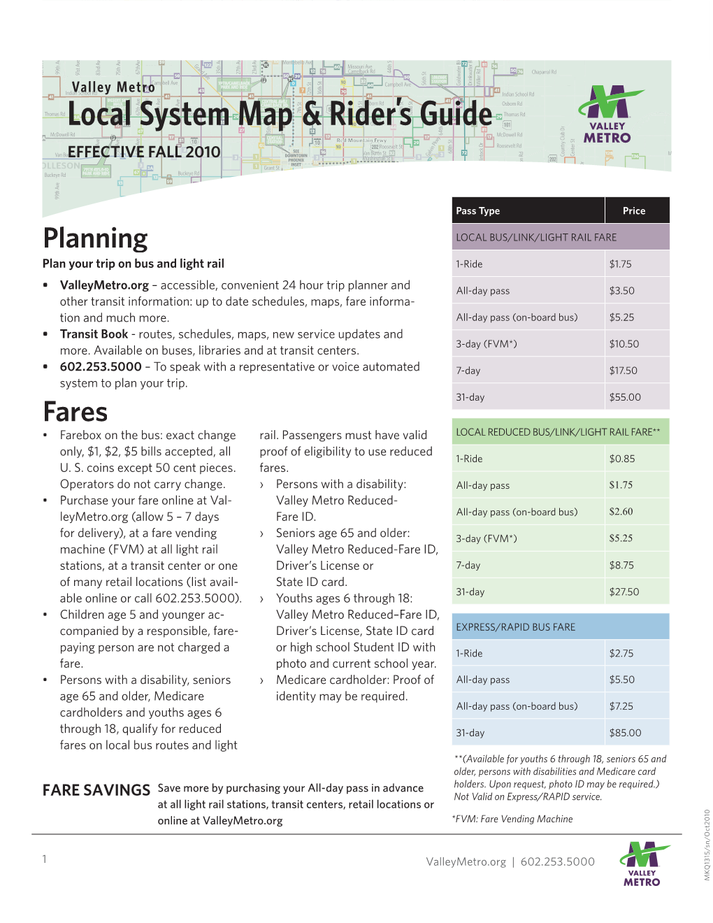 Local System Map & Rider's Guide