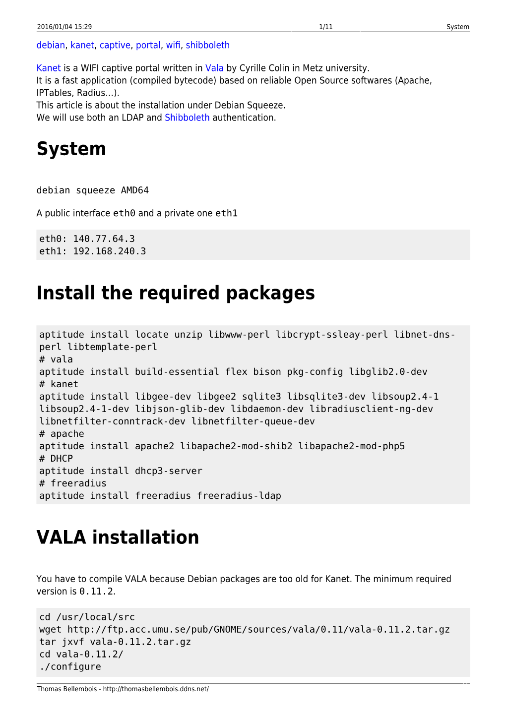 Kanet Captive Portal Installation on Debian