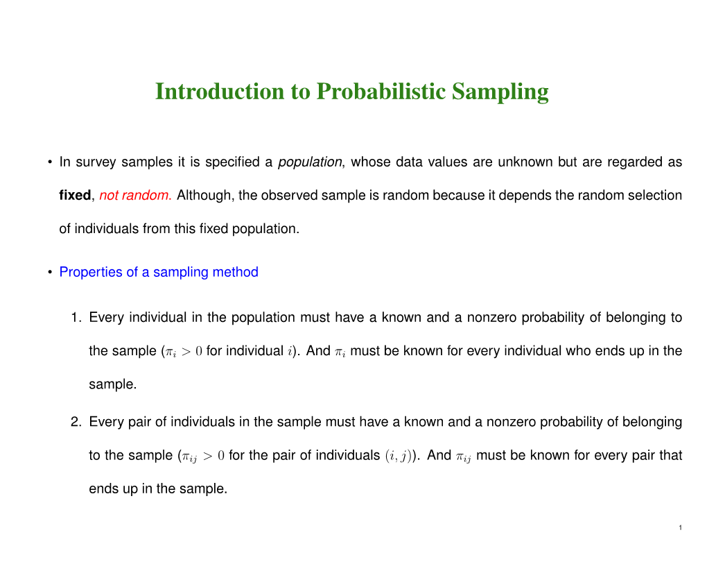 Simple Random Sampling and Systematic Sampling