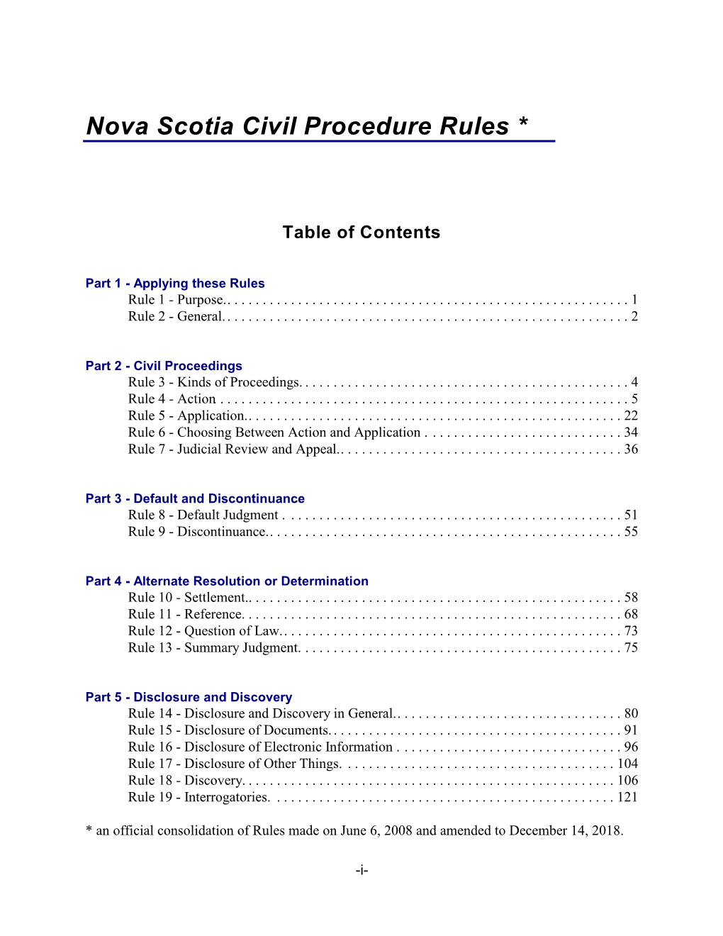 Civil Procedure Rules *