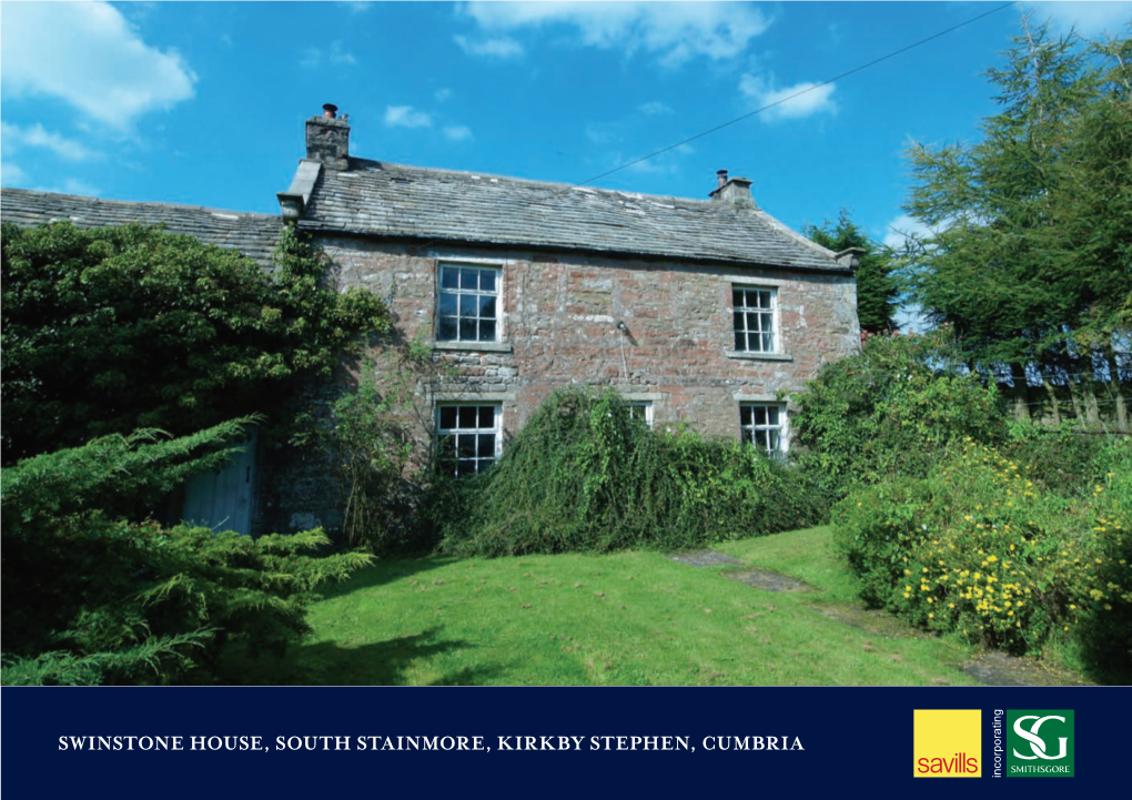 SWINSTONE HOUSE, SOUTH STAINMORE, KIRKBY STEPHEN, CUMBRIA Energy Performance Certificate