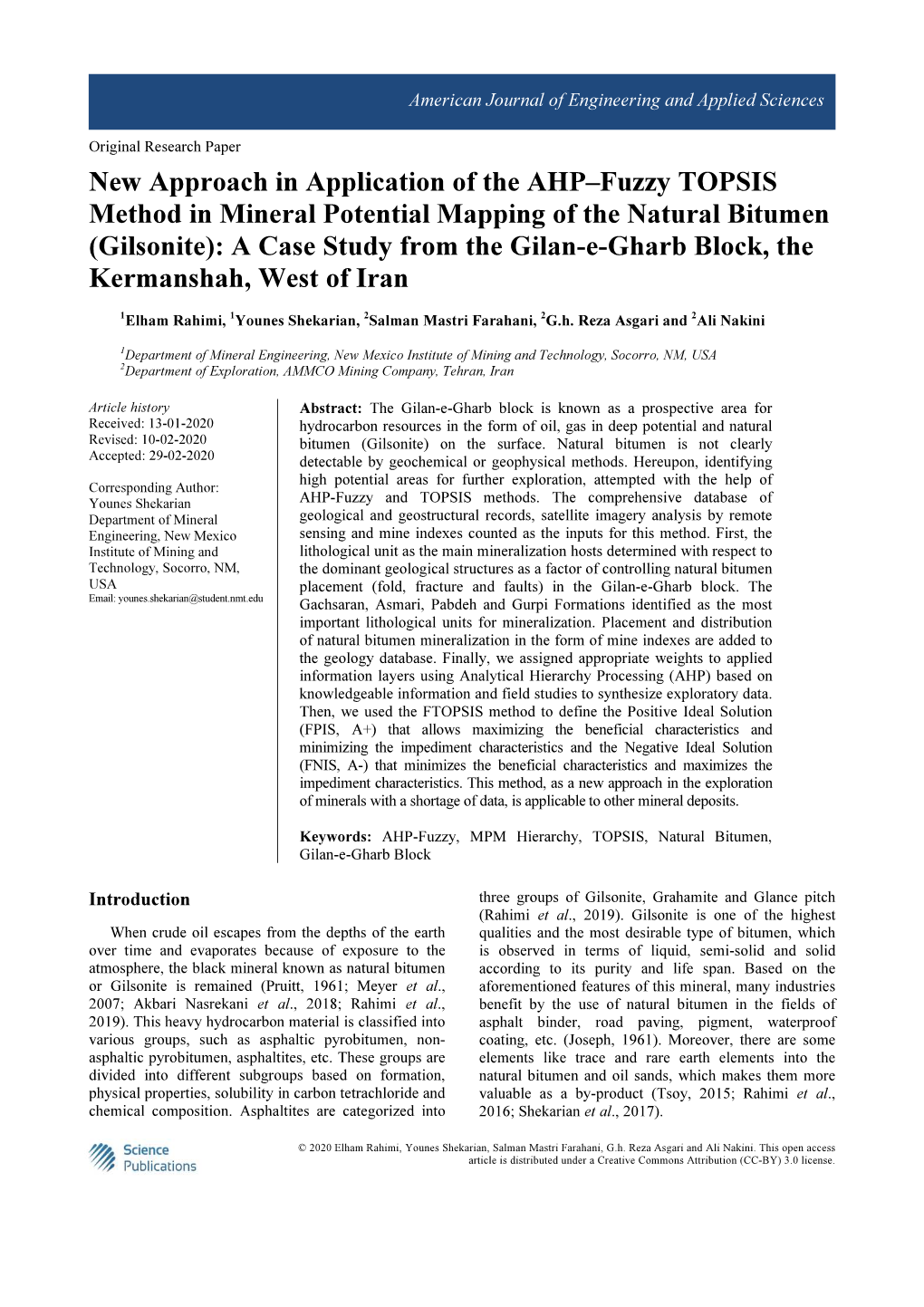 (Gilsonite): a Case Study from the Gilan-E-Gharb Block, the Kermanshah, West of Iran