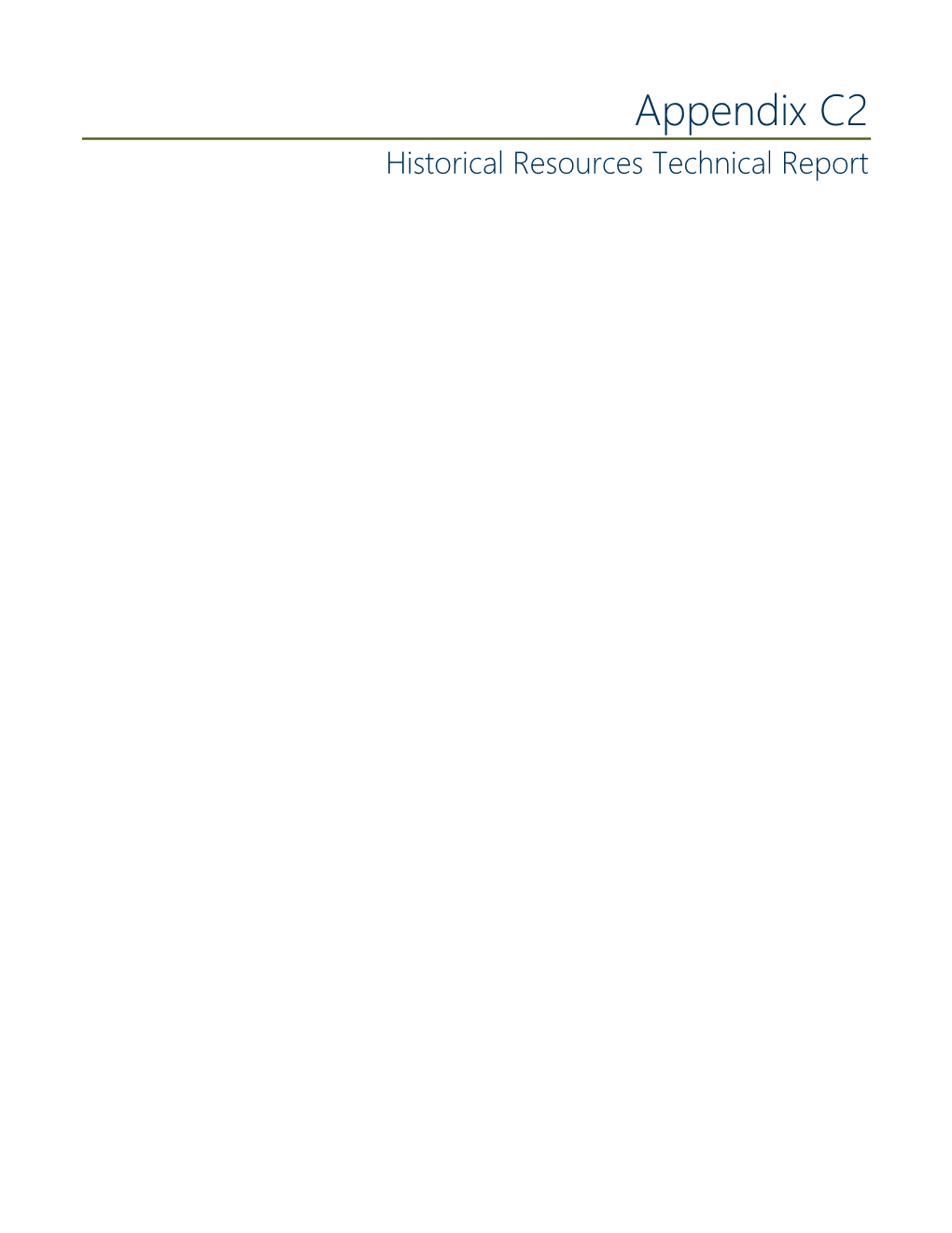 Historical Resources Technical Report