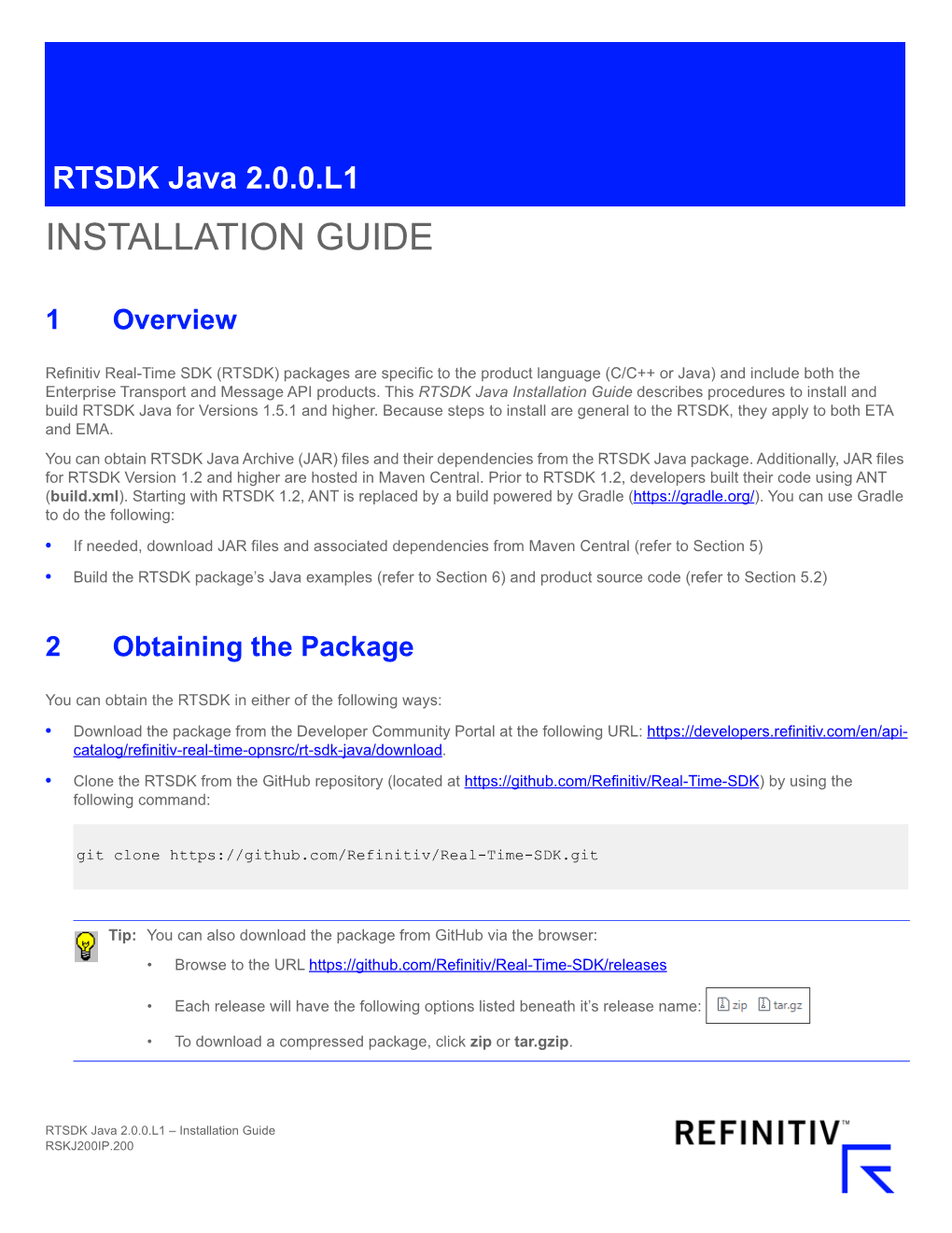 RTSDK Java 2.0.0.L1 INSTALLATION GUIDE