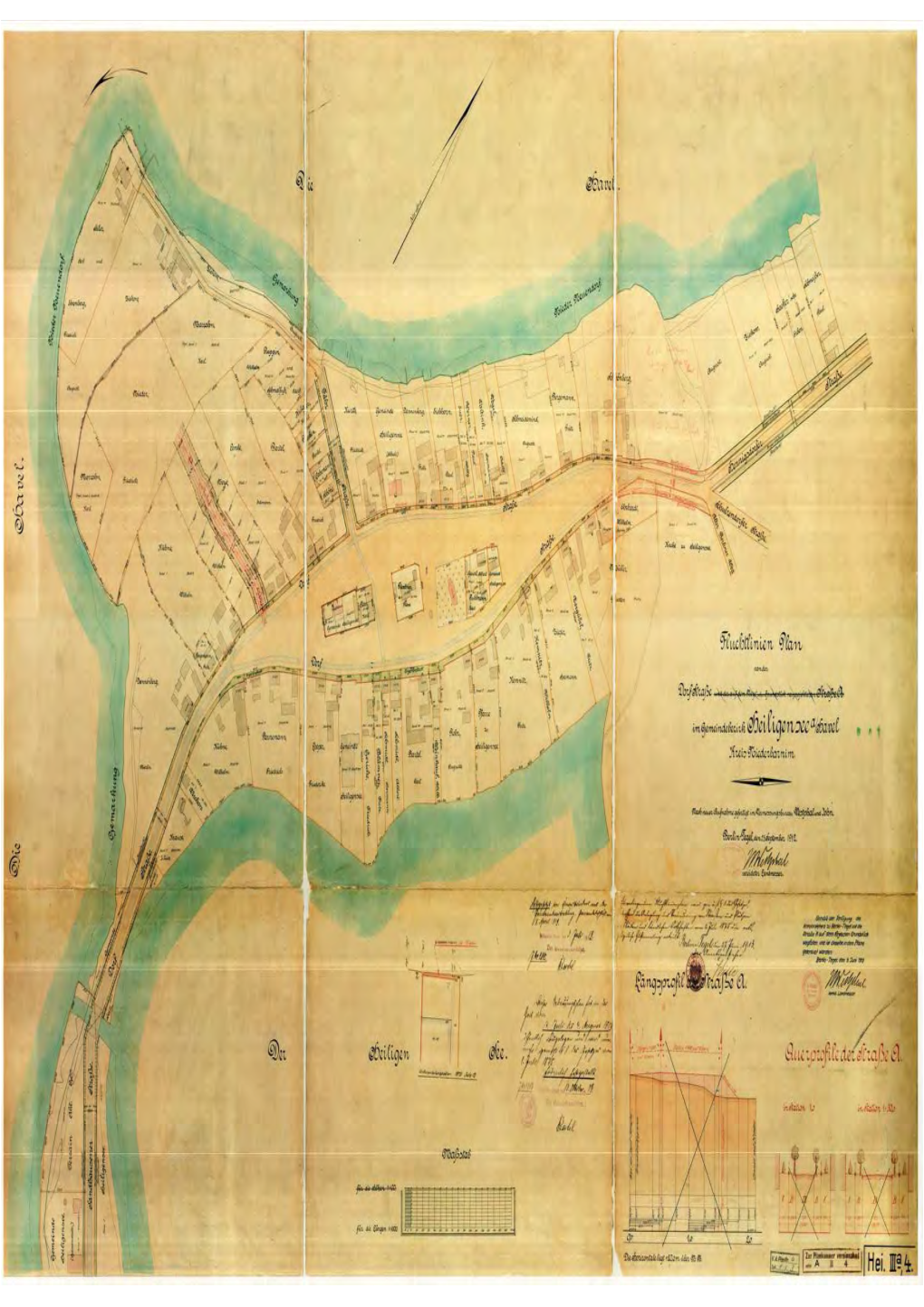 Historische Karte "Fluchtlinienplan Von Heiligensee"