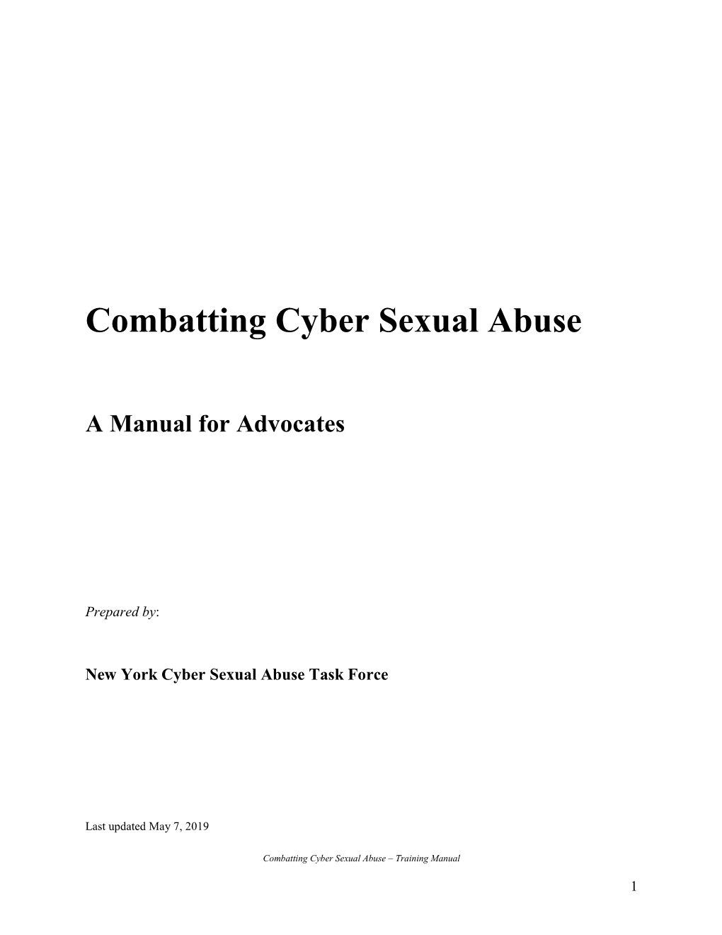 Combatting Cyber Sexual Abuse