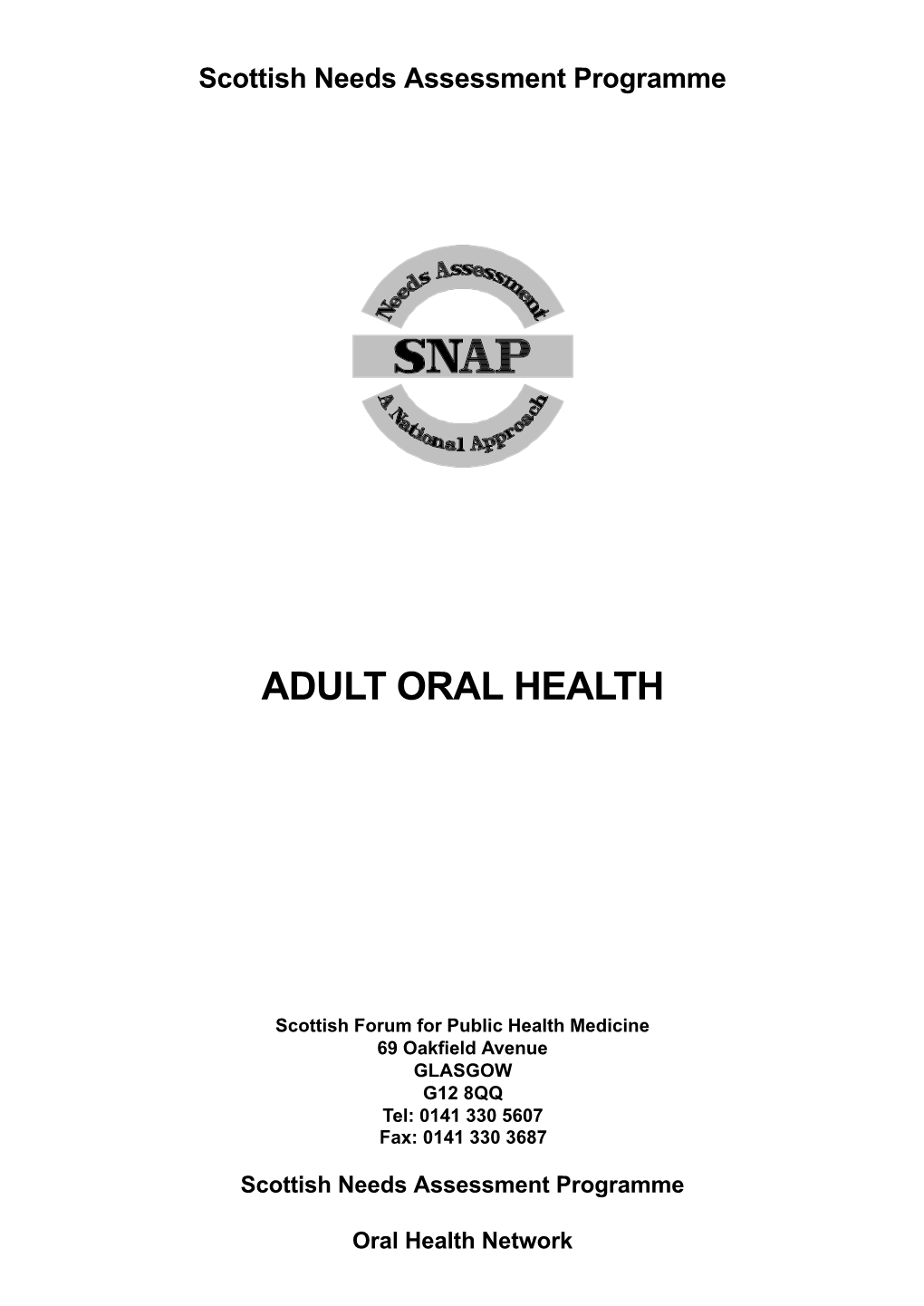Adult Oral Health