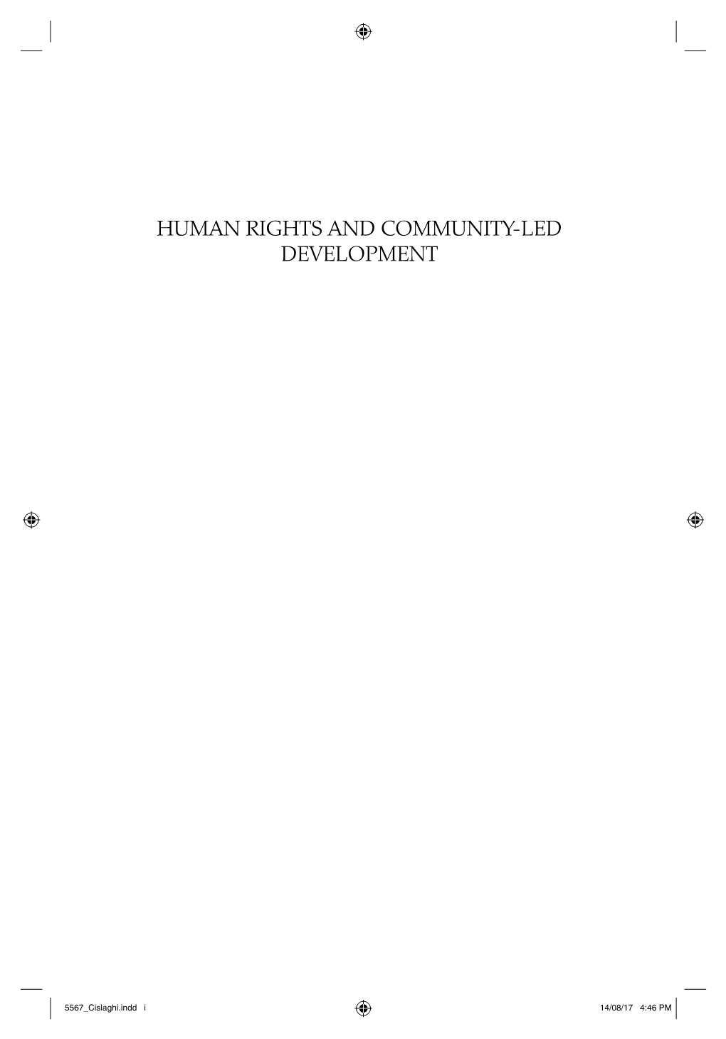 Human Rights and Community-Led Development