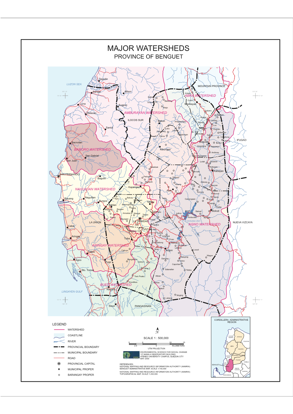 Major Watersheds Province of Benguet