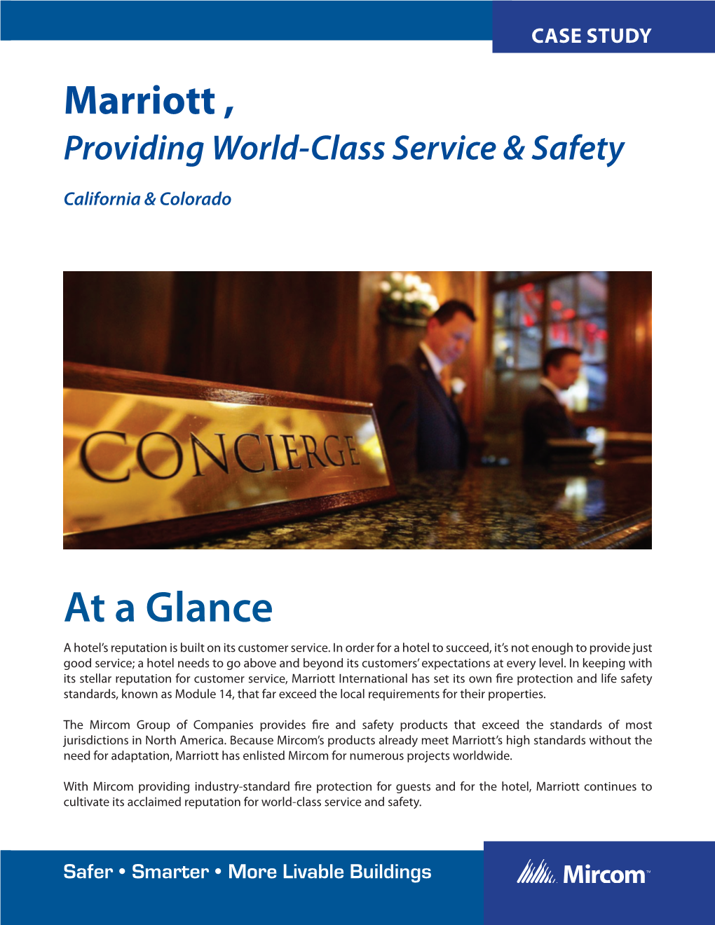 Marriott , Providing World-Class Service & Safety