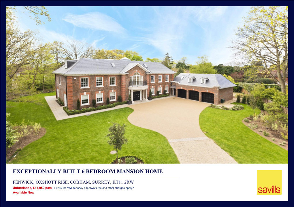 Exceptionally Built 6 Bedroom Mansion Home