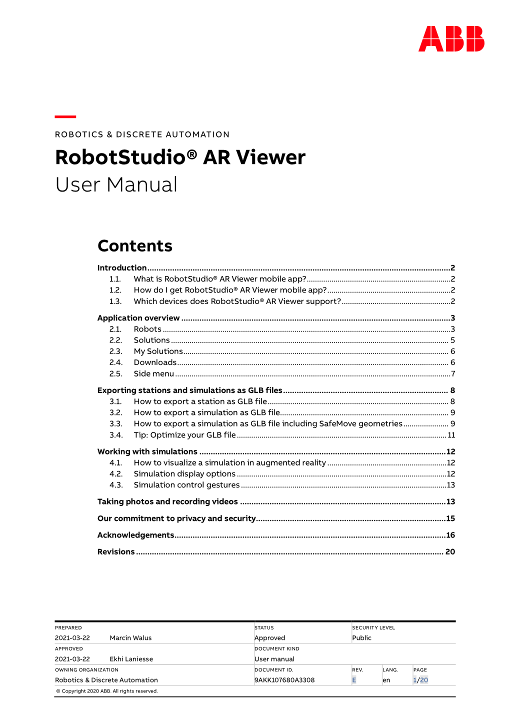 Robotstudio® AR Viewer User Manual