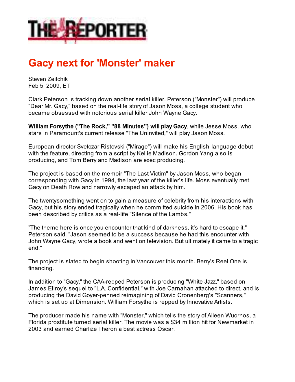 Gacy Next for 'Monster' Maker