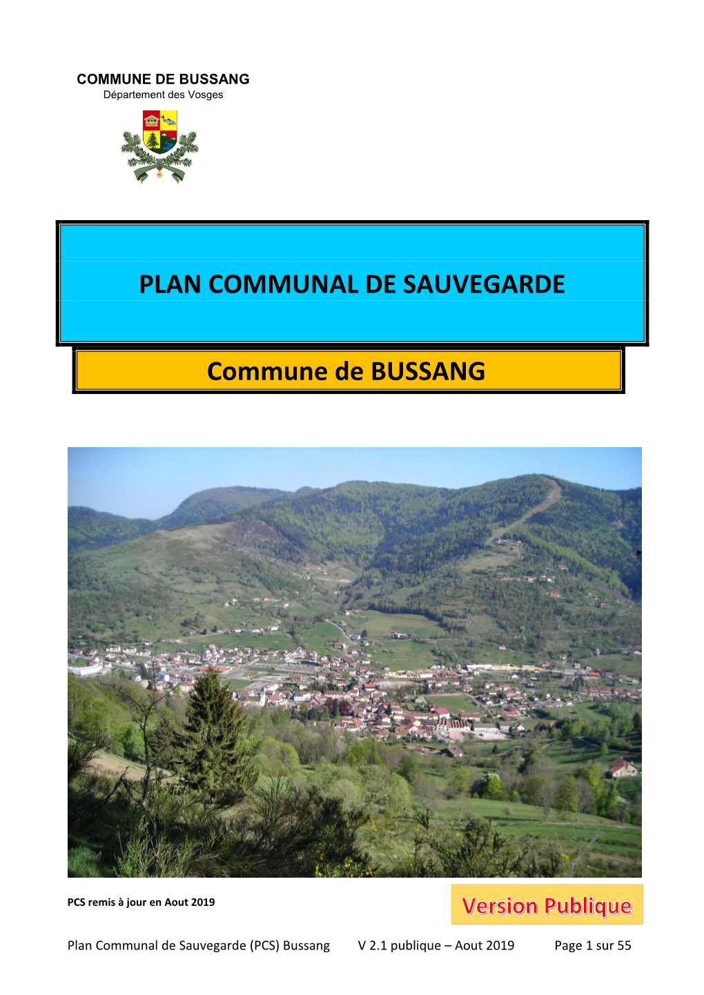 Plan Communal De Sauvegarde De La Commune De …