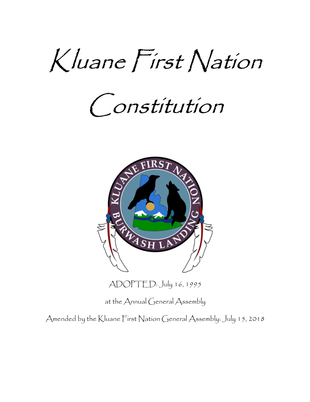 Kluane First Nation Constitution