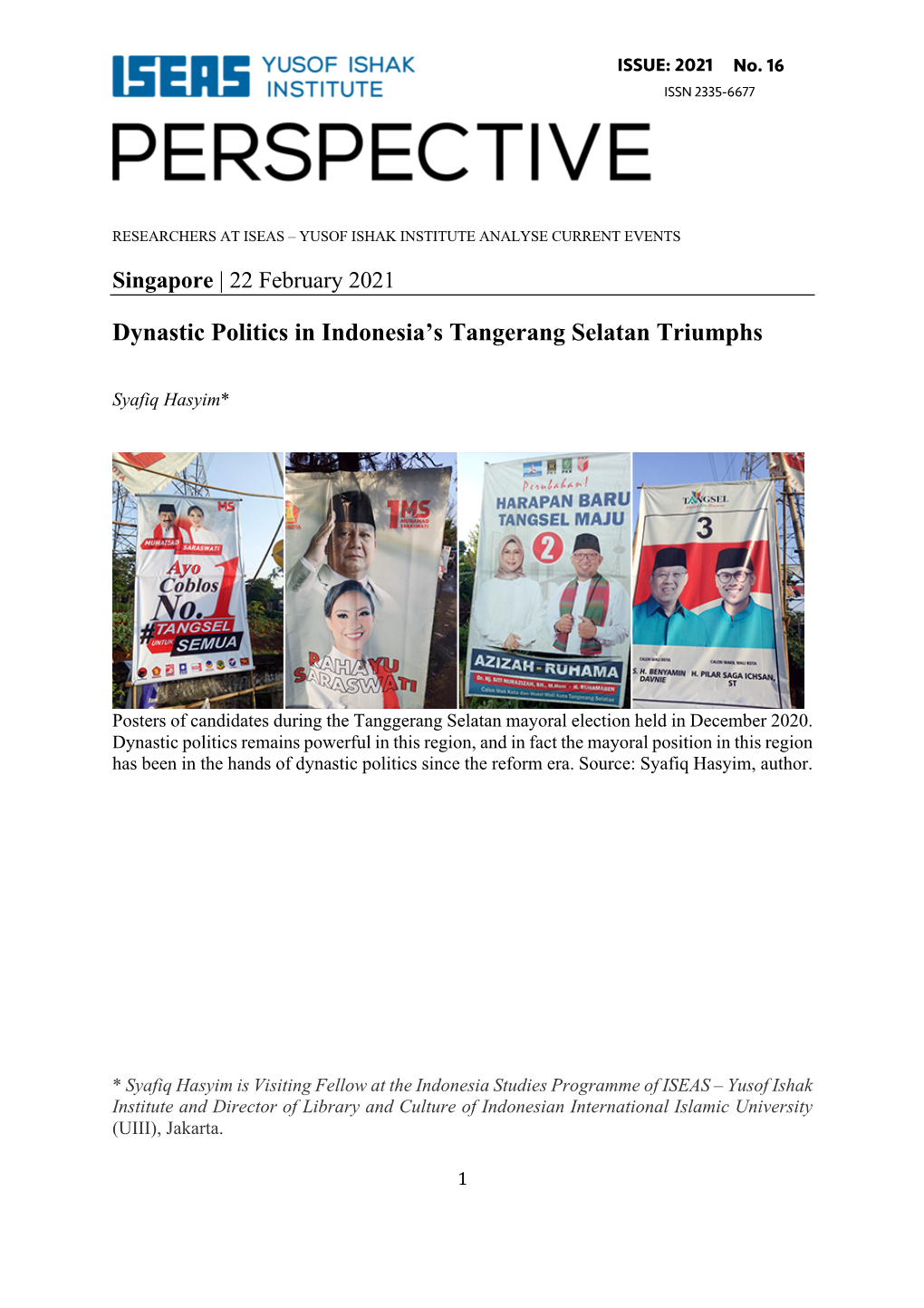Dynastic Politics in Indonesia's Tangerang Selatan Triumphs