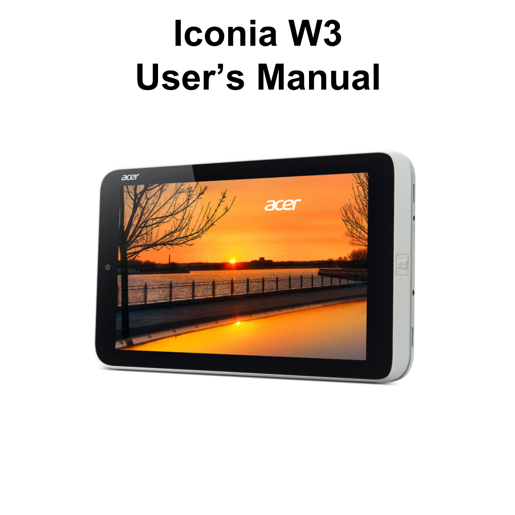 Iconia W3 User's Manual