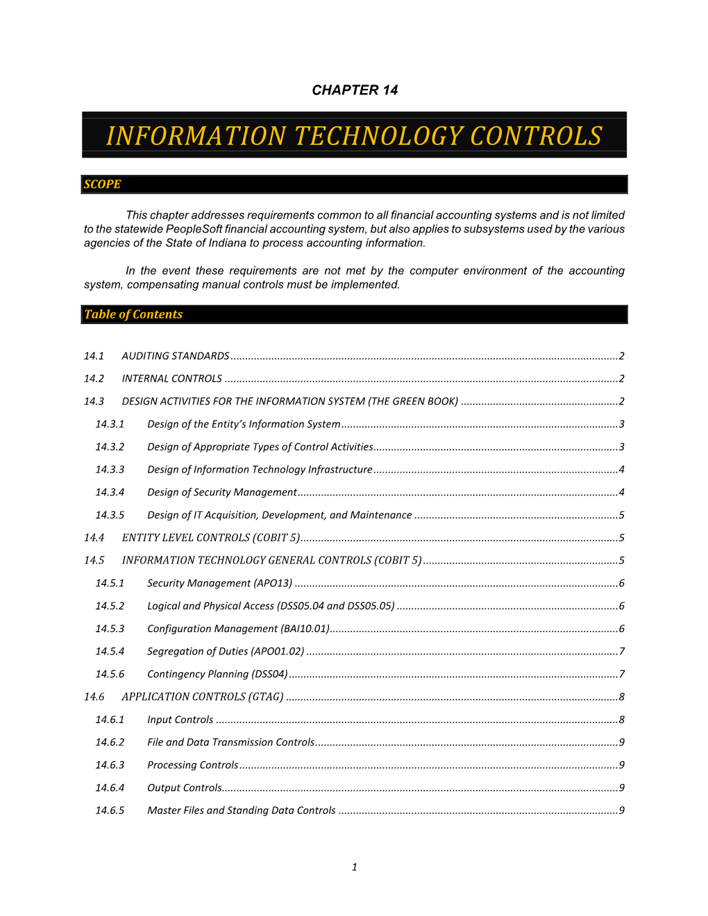 Information Technology Controls