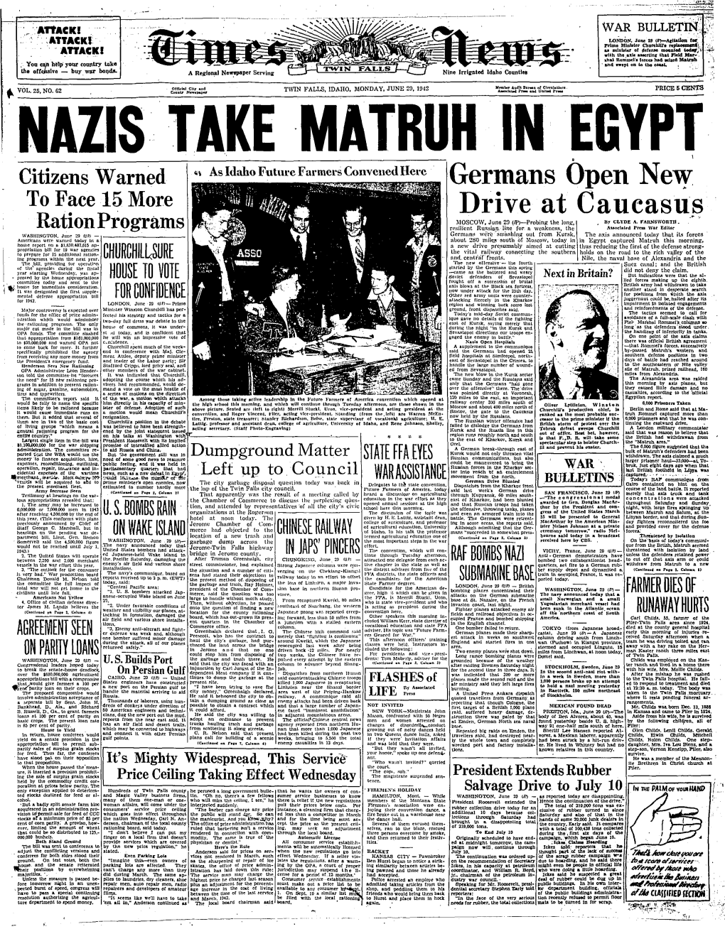 Nazis Take Matruh in Egypt