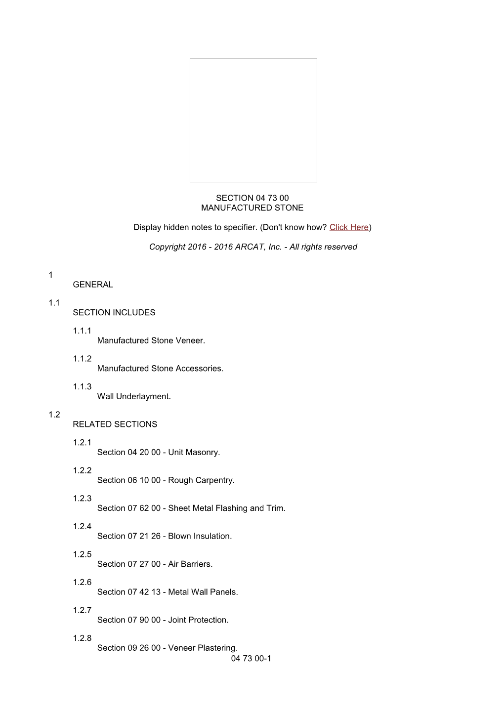 Display Hidden Notes to Specifier. (Don't Know How? Click Here) s41