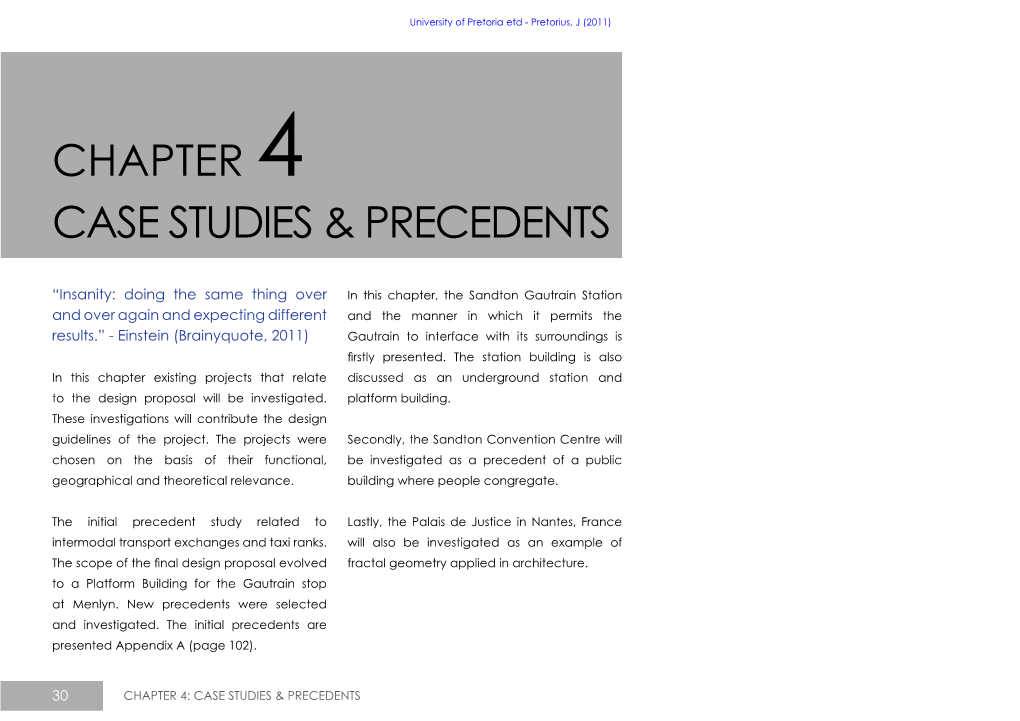 Chapter 4 Case Studies & Precedents