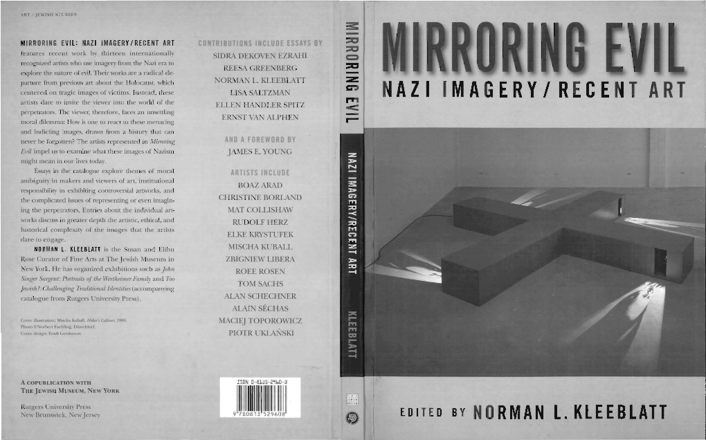 NAZI IMAGERY I RECENT ART CO TRIBUTIO S INCLUDE ESSAYS by - Feature' Recent Work B, Thirteen Internationally IDRA DEKOVE EZR>\HI