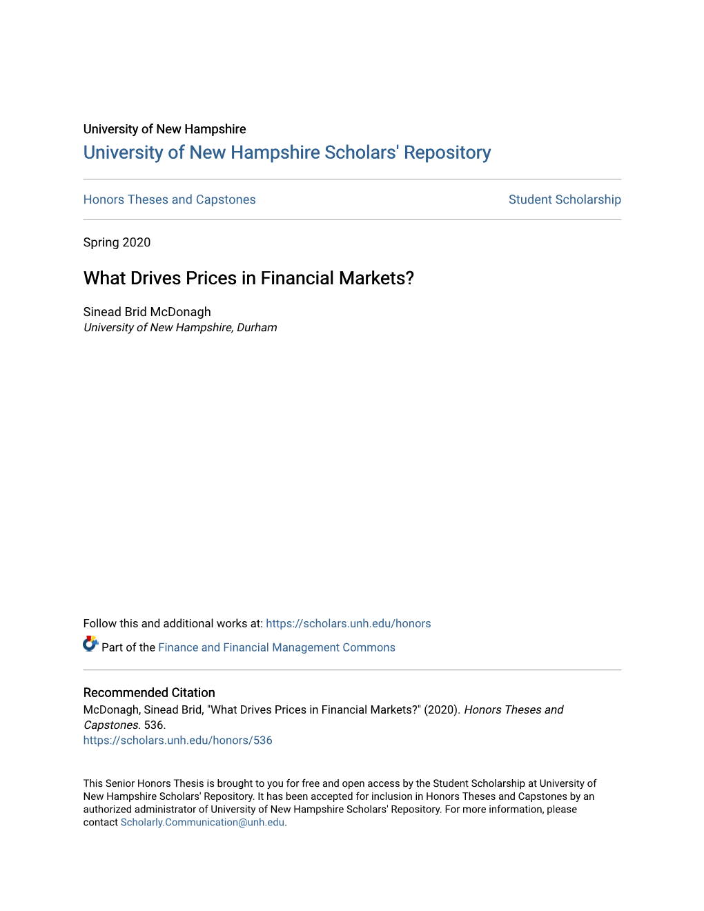 What Drives Prices in Financial Markets?