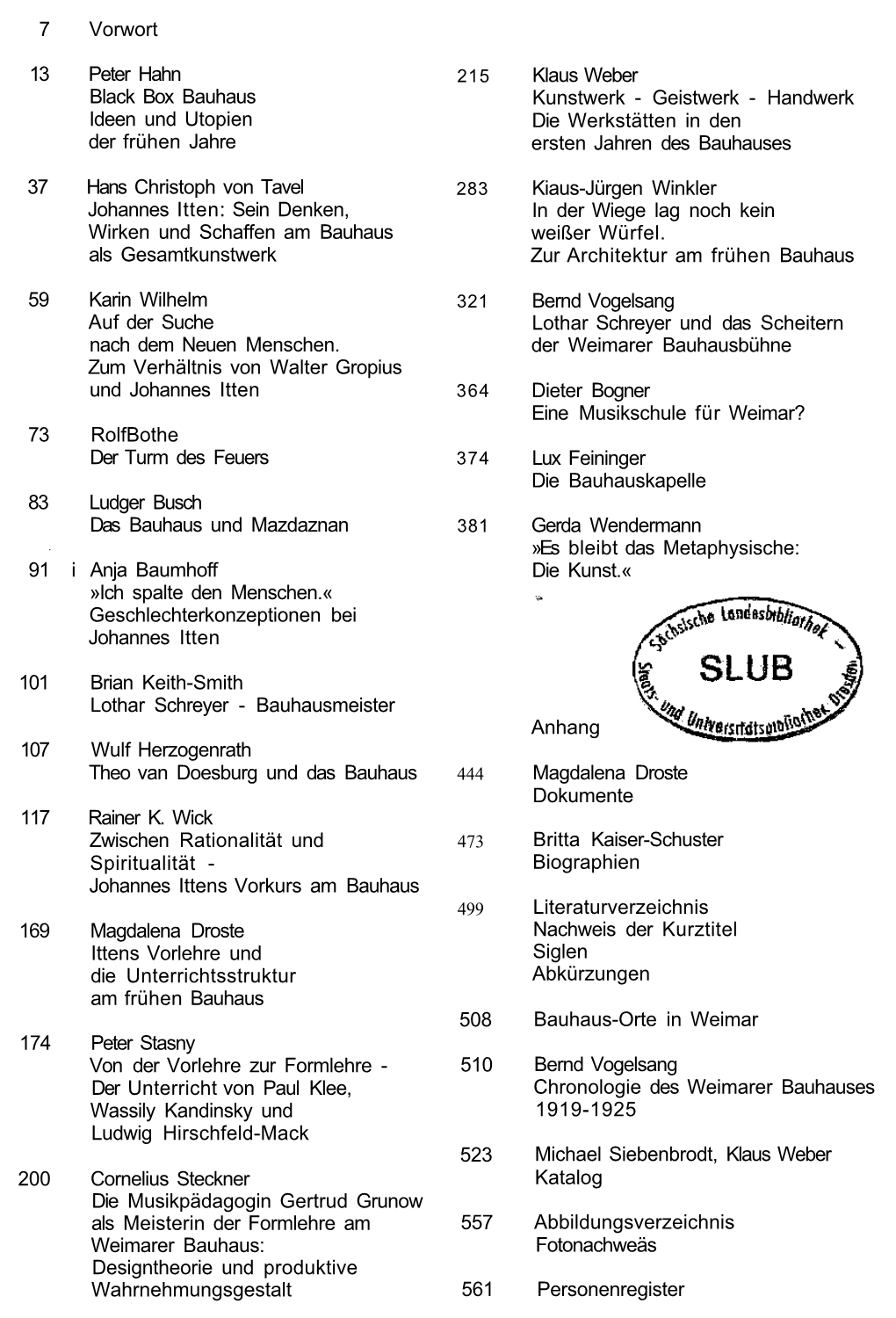 Das Frühe Bauhaus Und Johannes Itten : Katalogbuch Anläßlich Des 75