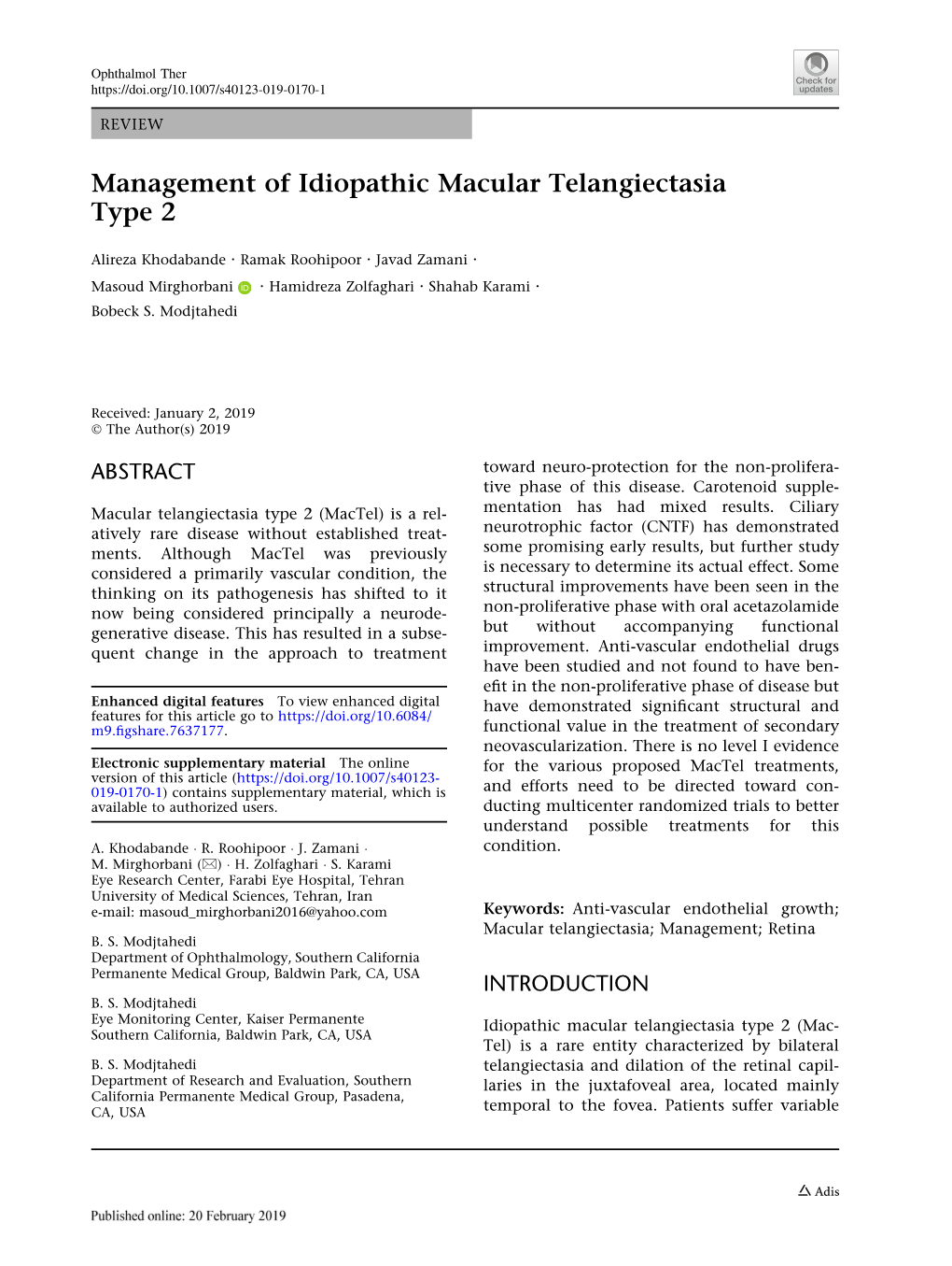 Management of Idiopathic Macular Telangiectasia Type 2