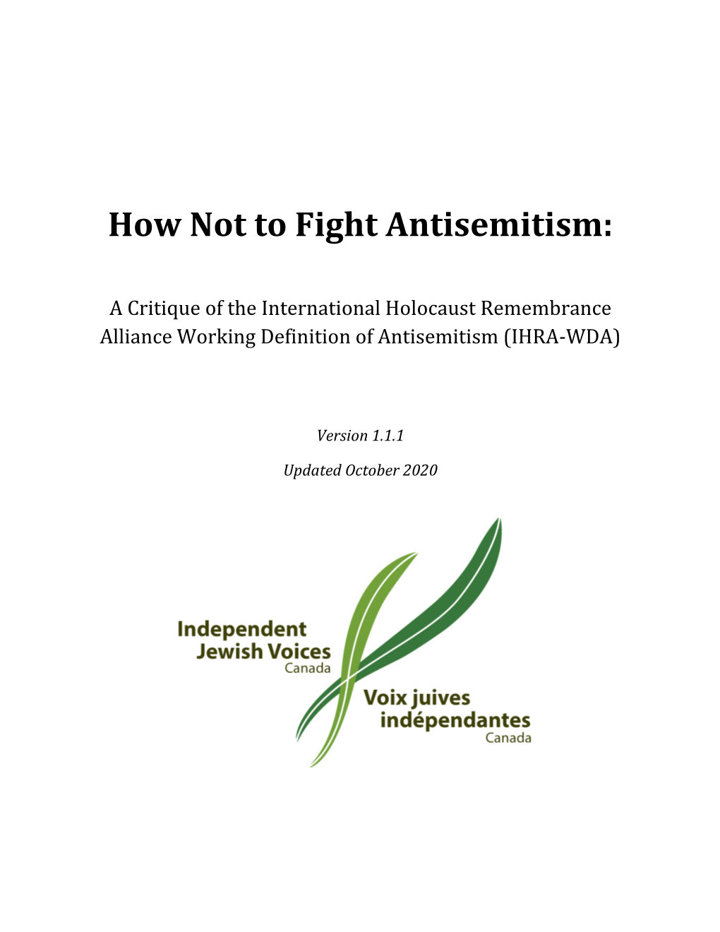 How Not to Fight Antisemitism