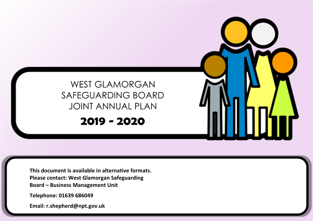 West Glamorgan Safeguarding Board Joint Annual Plan