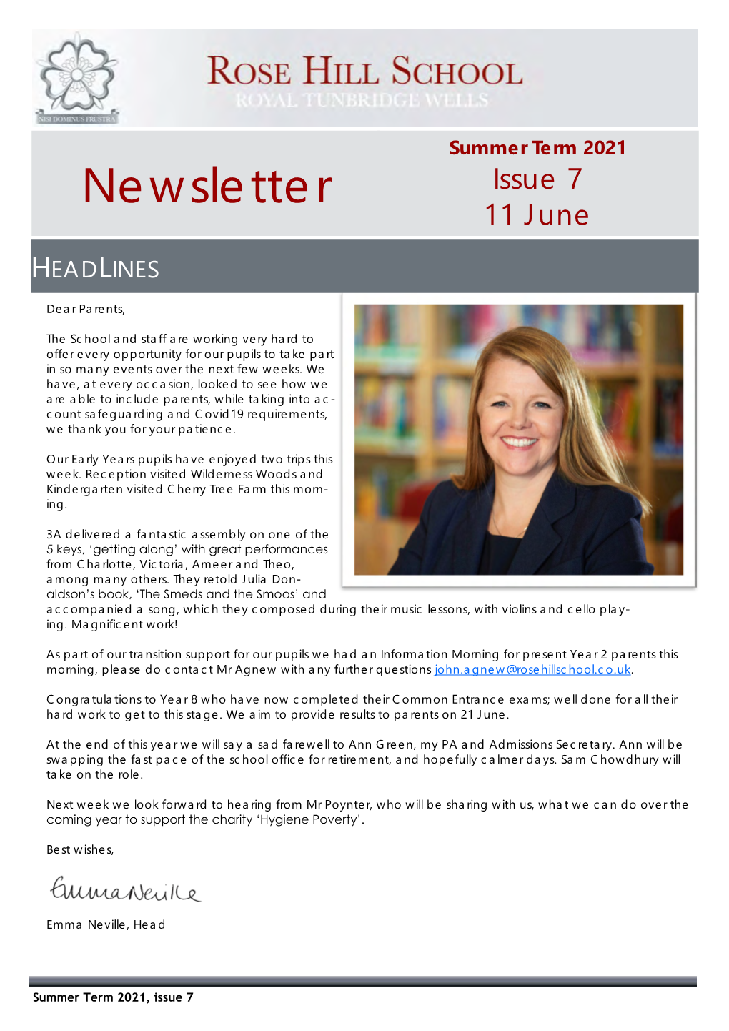 Newsletter Issue 7 11 June