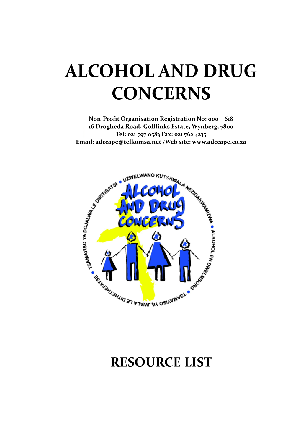 Alcohol and Drug Concerns