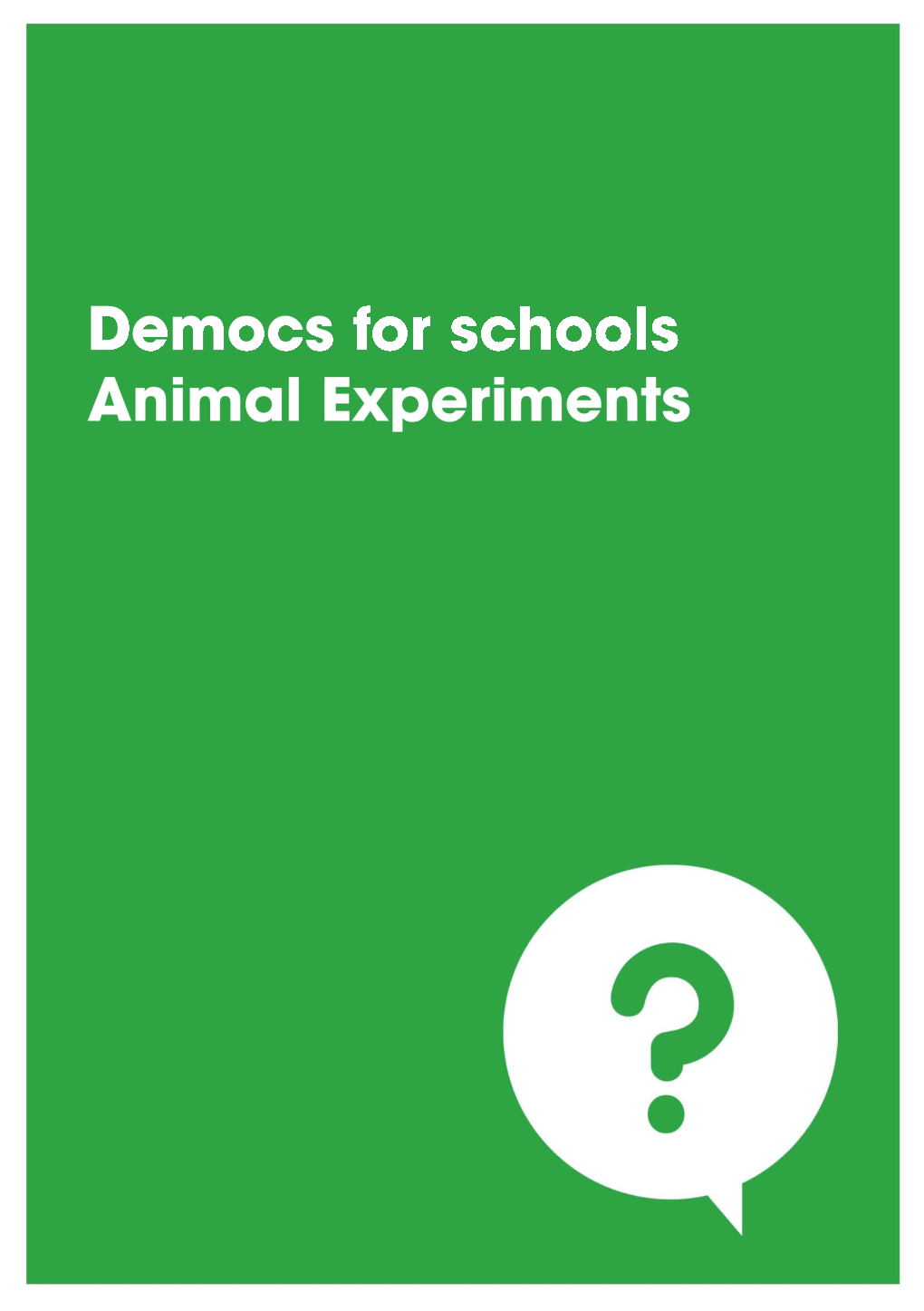 Animal Experiments from Your Teacher and Read It Carefully