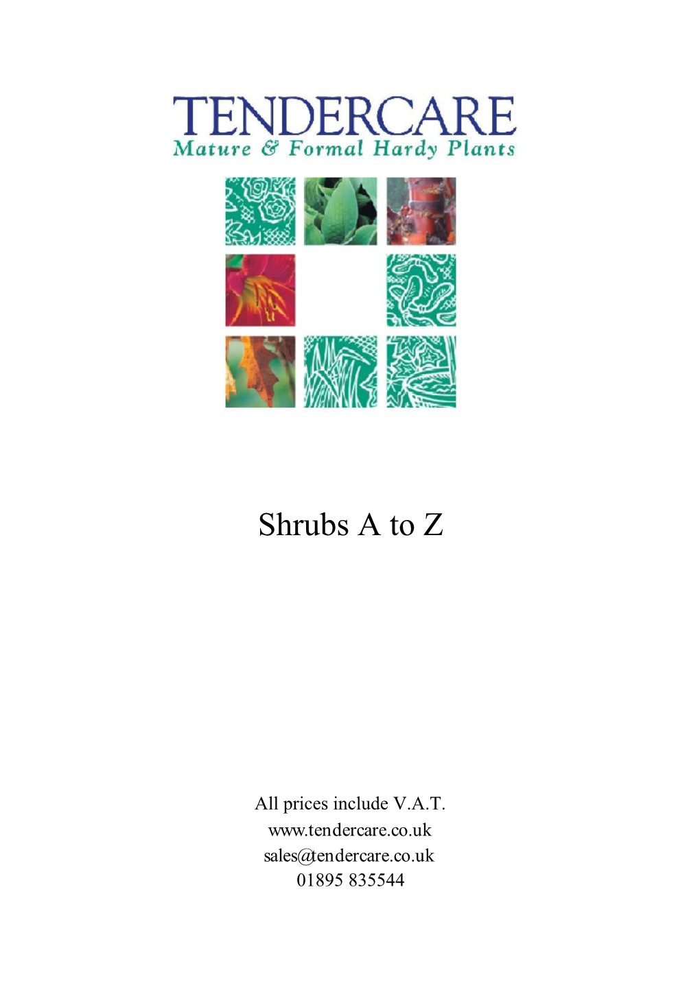 Shrubs a to Z