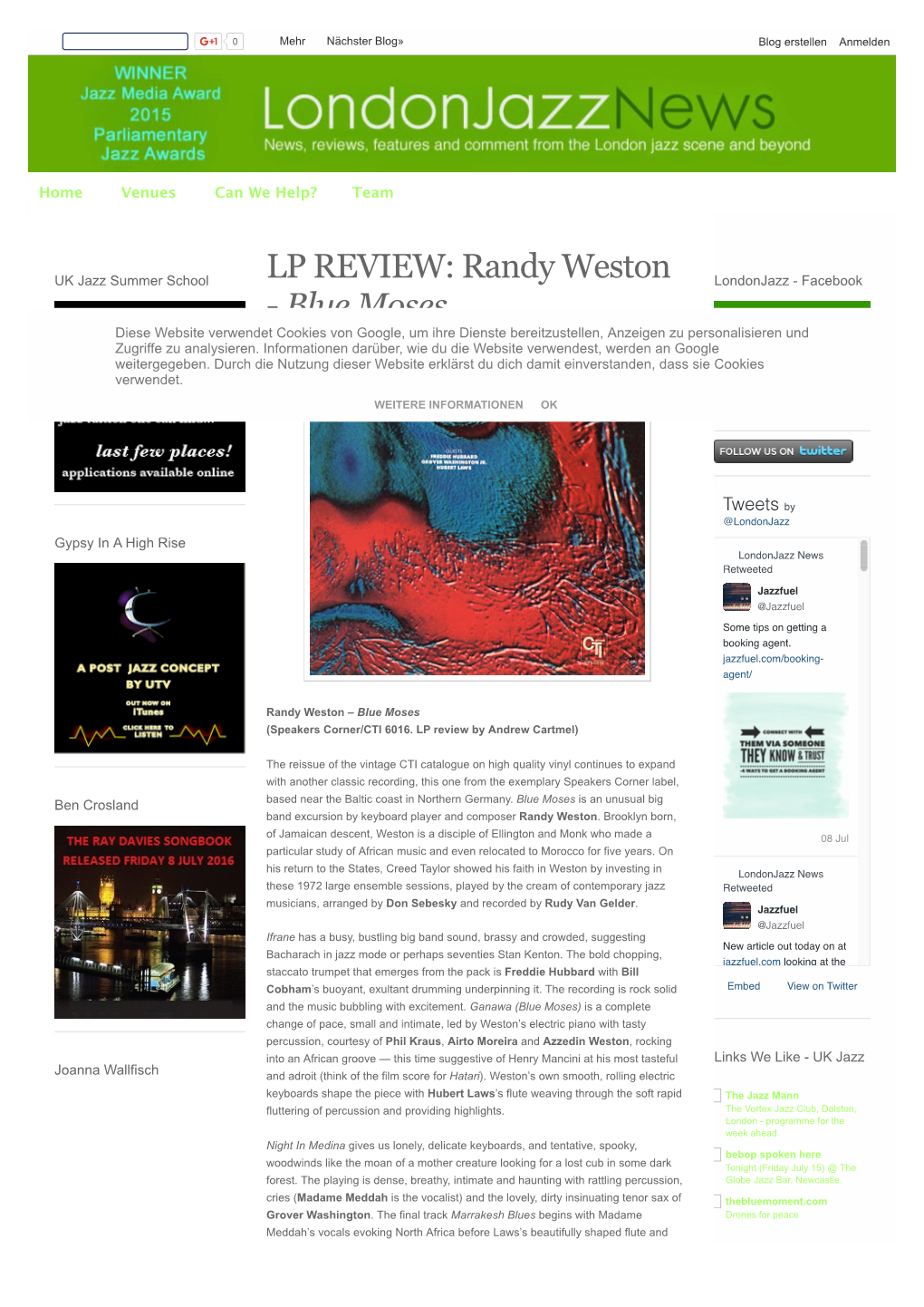 Londonjazz: LP REVIEW: Randy Weston