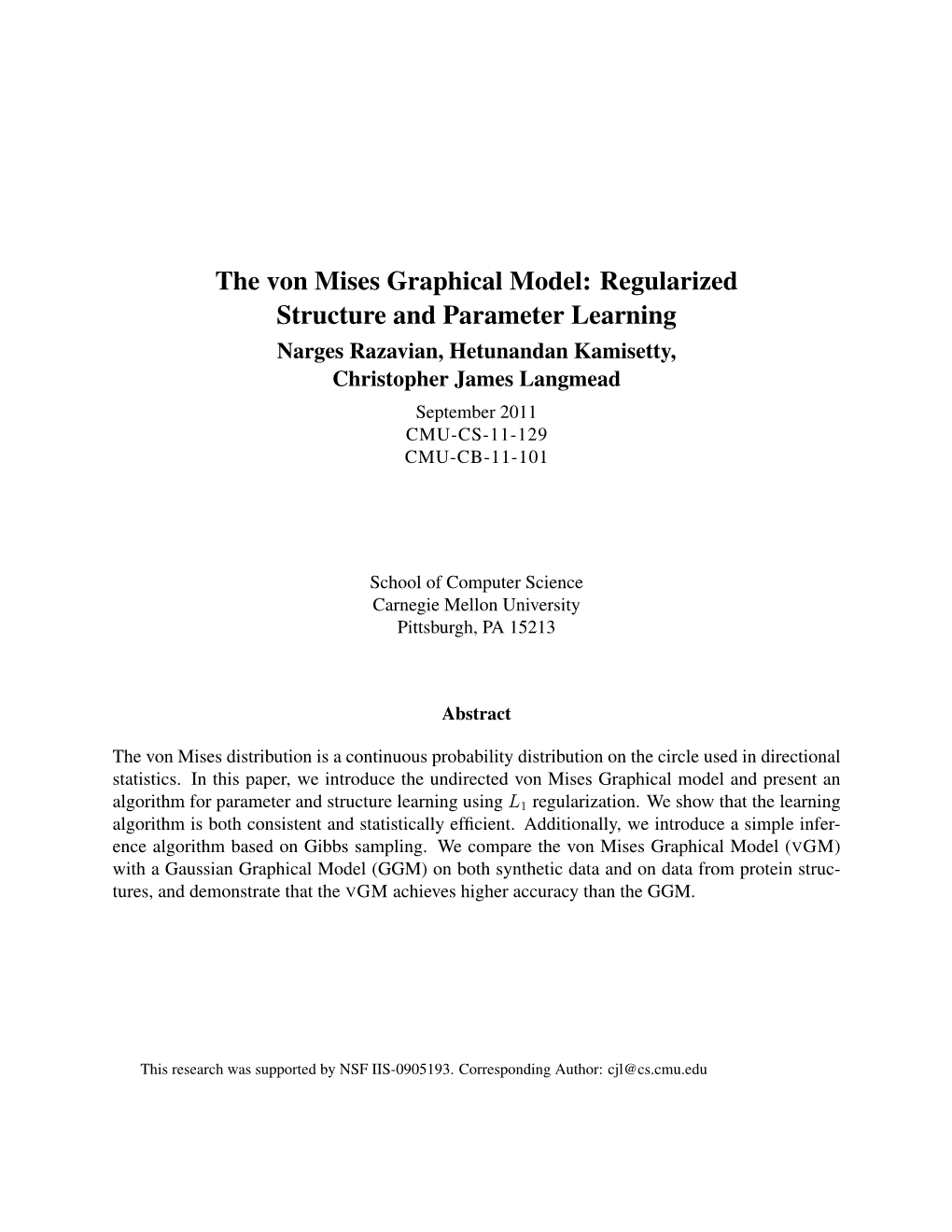 The Von Mises Graphical Model