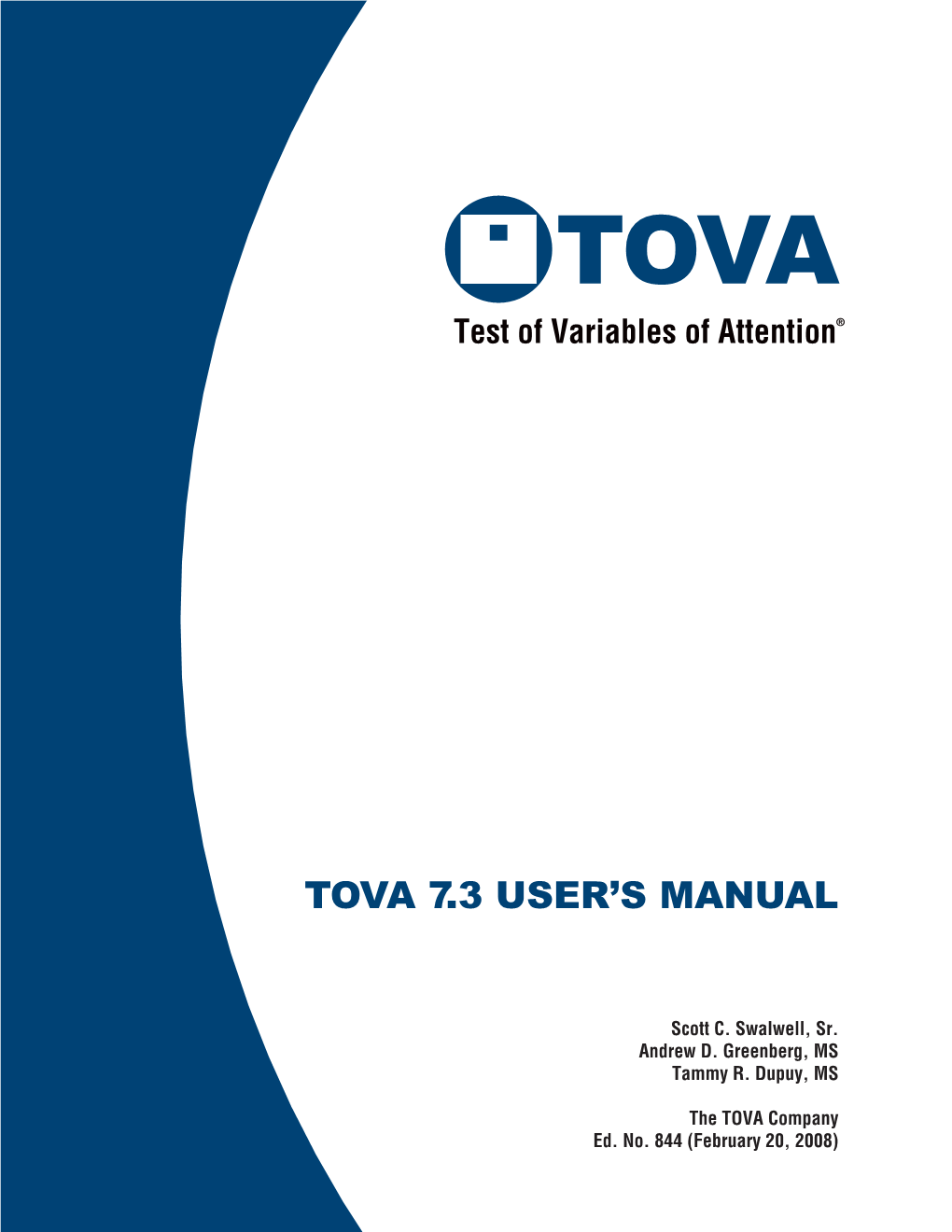 TOVA 7.3 User's Manual