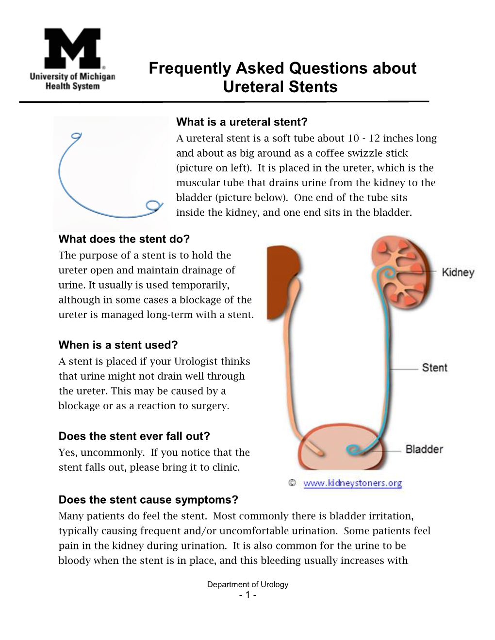 Ureteral Stents