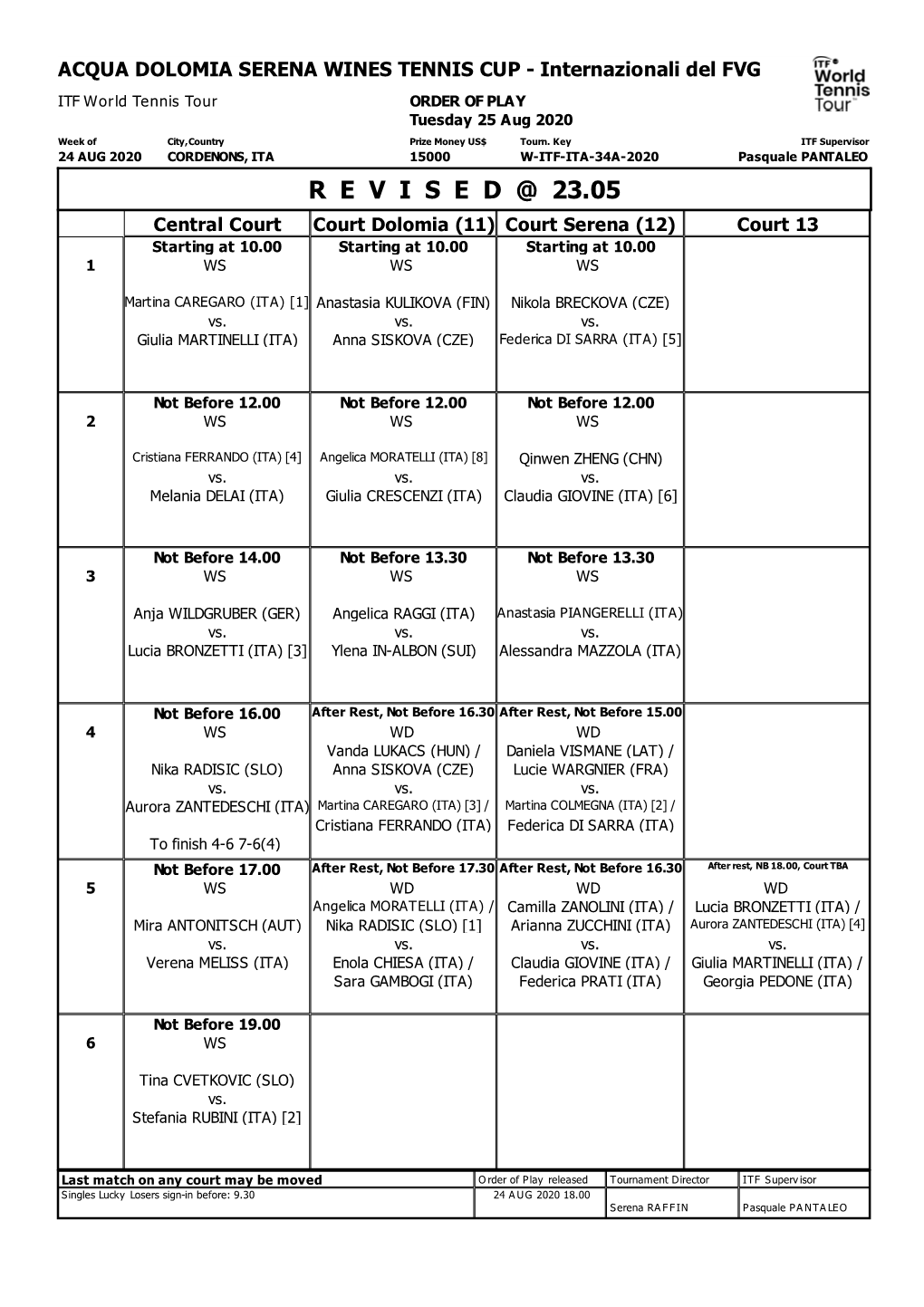 W-ITF-ITA-34A-2020 Order of Play