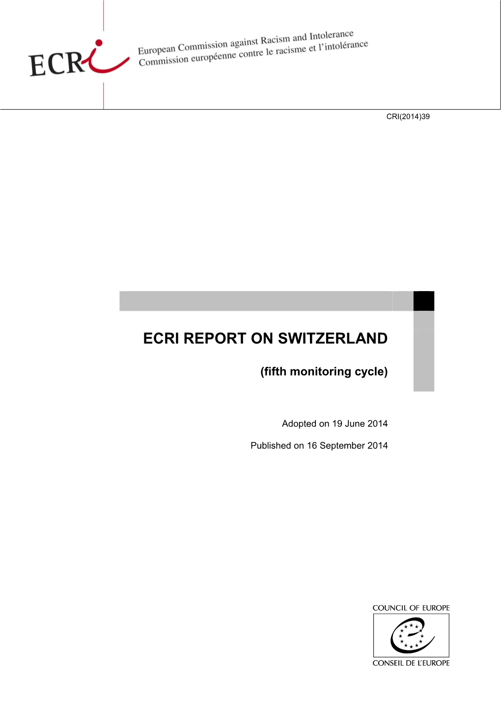 Ecri Report on Switzerland