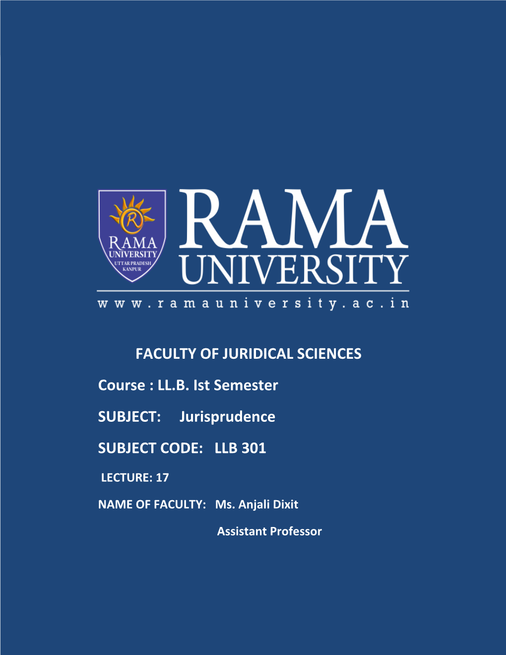 Jurisprudence SUBJECT CODE