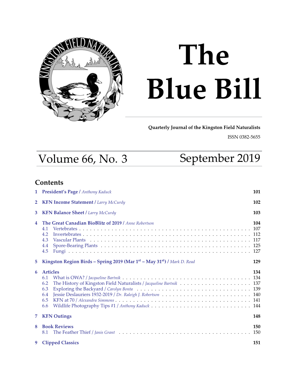 The Blue Bill Volume 66 Number 3