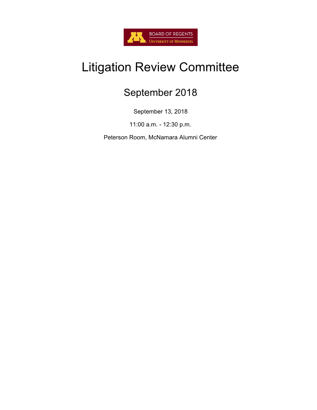 Litigation Review Committee