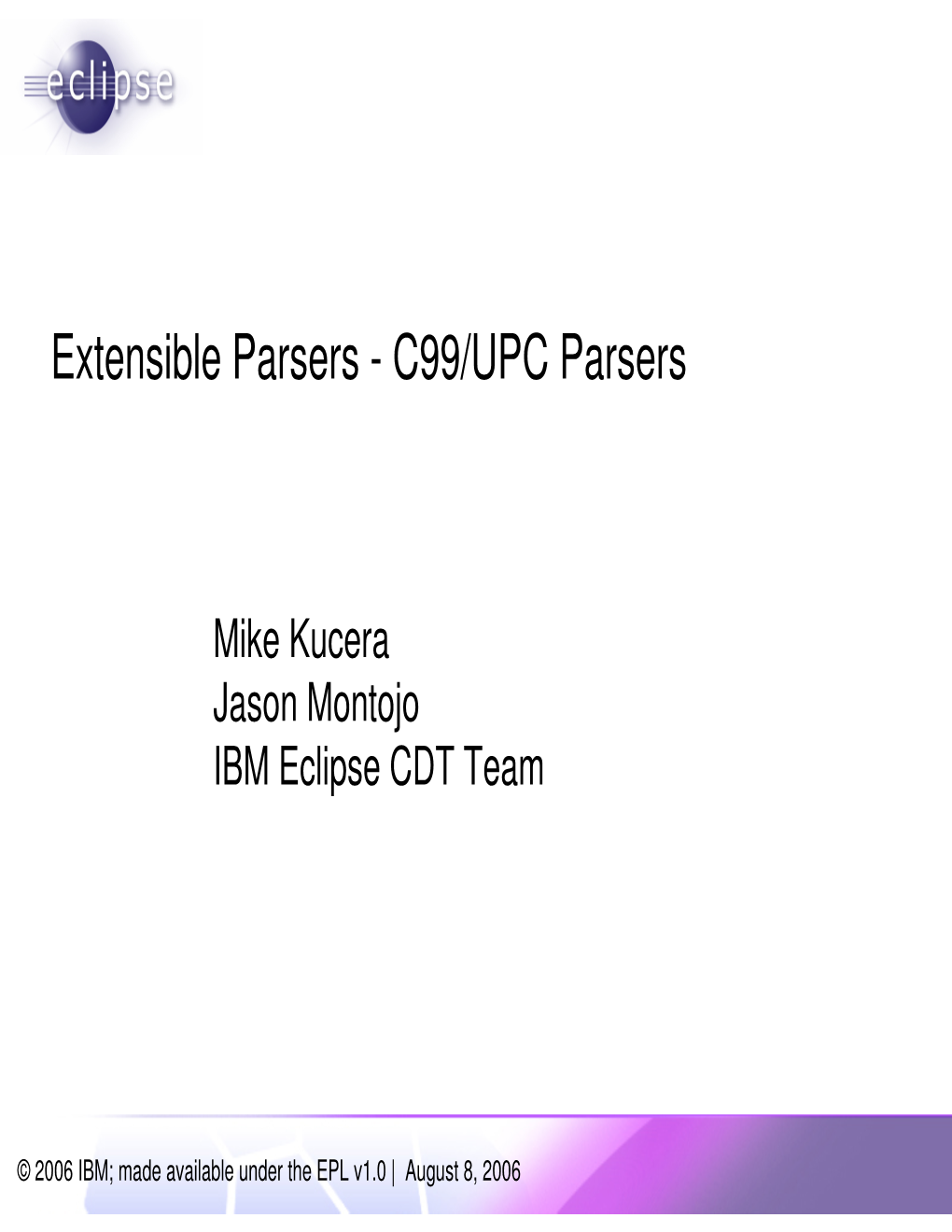 C99/UPC Parsers