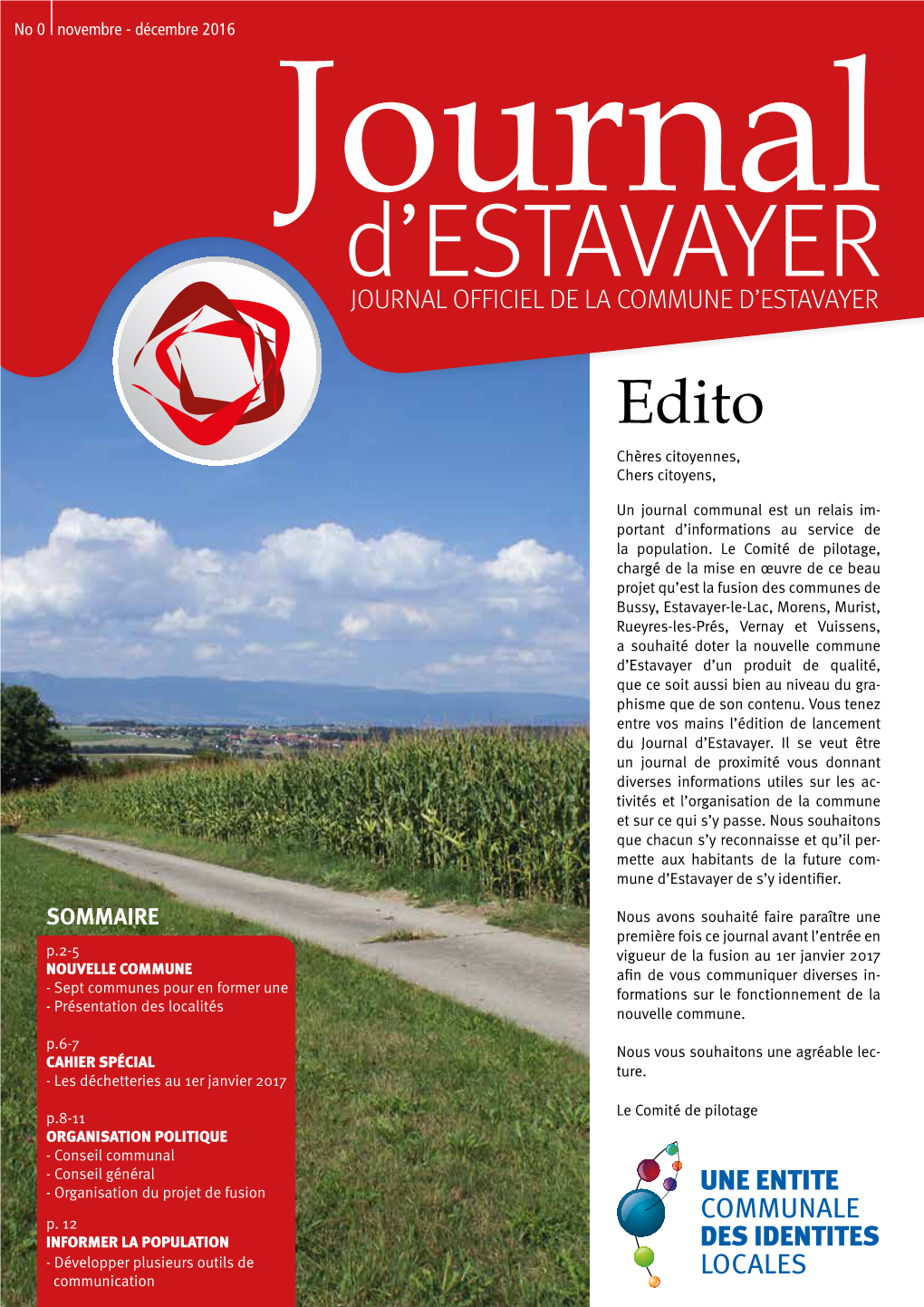 Journal D ’ESTAVAYER JOURNAL OFFICIEL DE LA COMMUNE D’ESTAVAYER