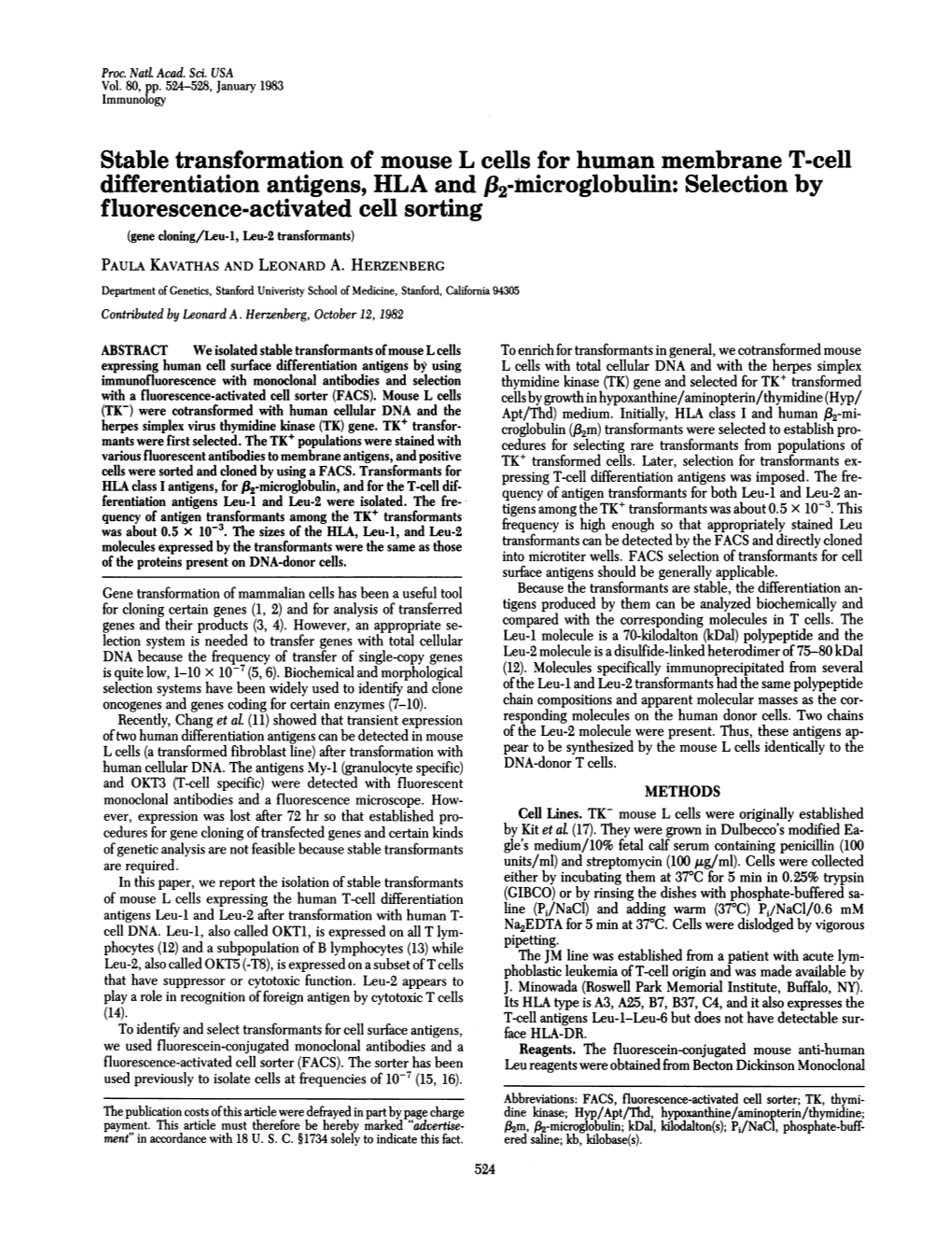 Differentiation Antigens, Hlaand .82-Microglobulin: Selection By
